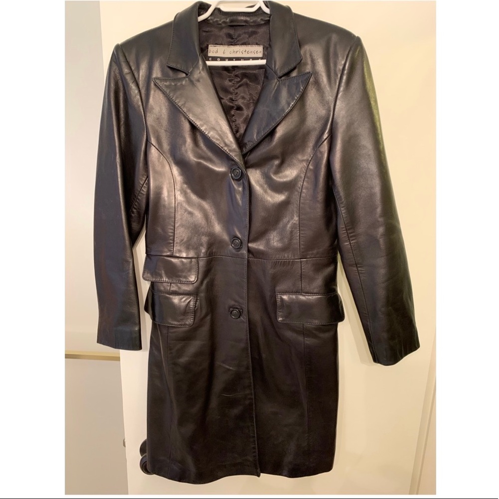 Bod & Christensen Couture 3/4 length leather coat